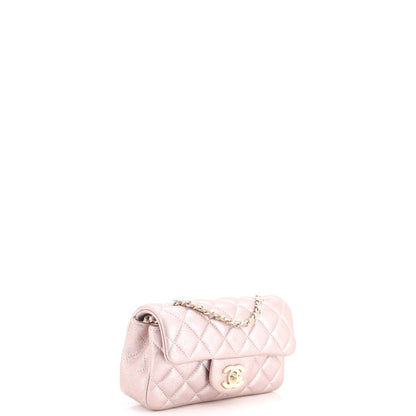Classic Single Flap Bag Quilted Metallic Lambskin Mini