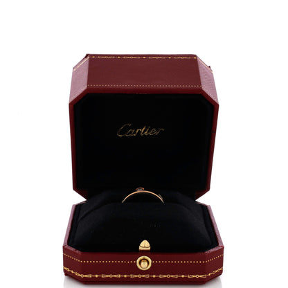 Love 3 Diamonds Band Ring 18K Rose Gold with Diamonds