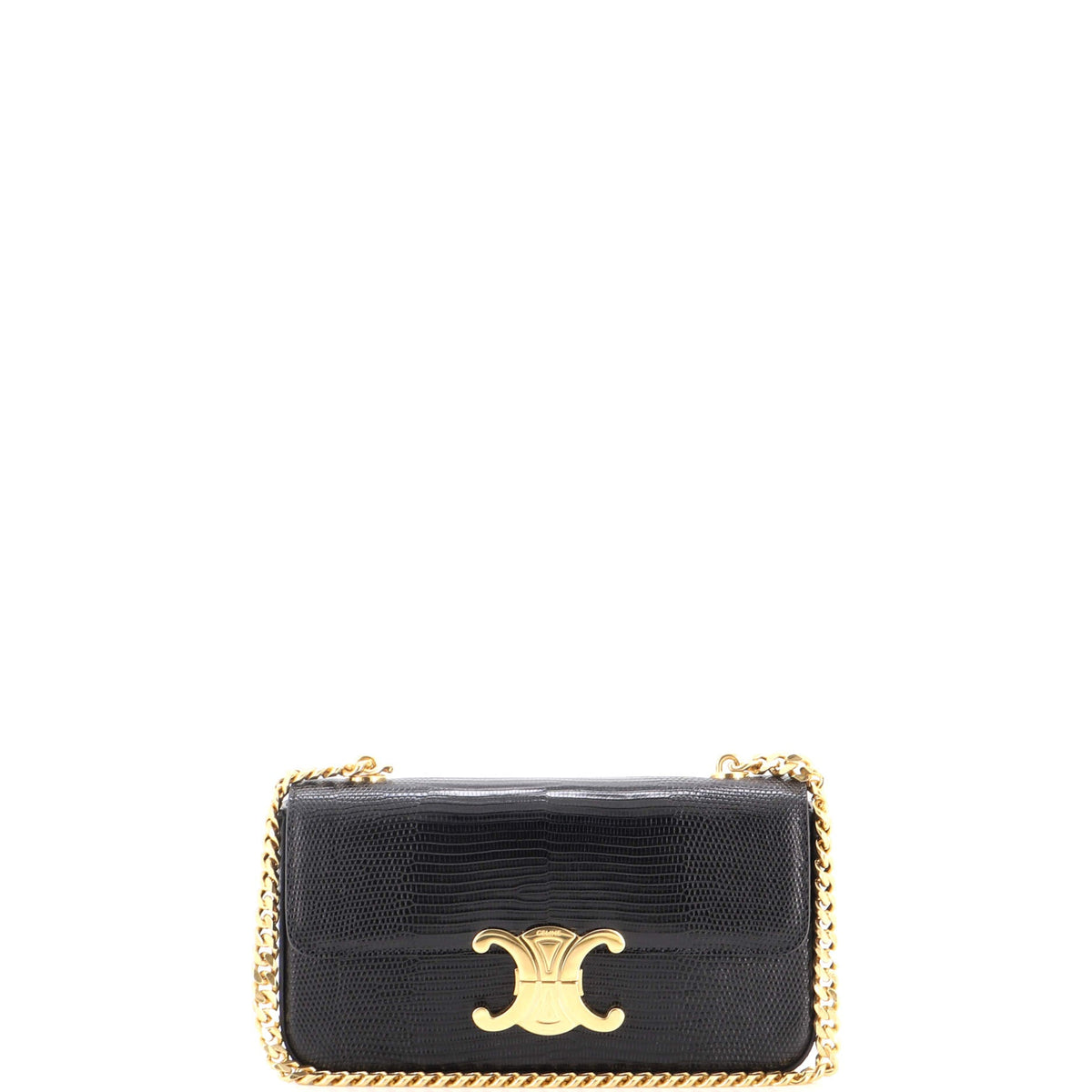 Claude Chain Shoulder Bag Lizard