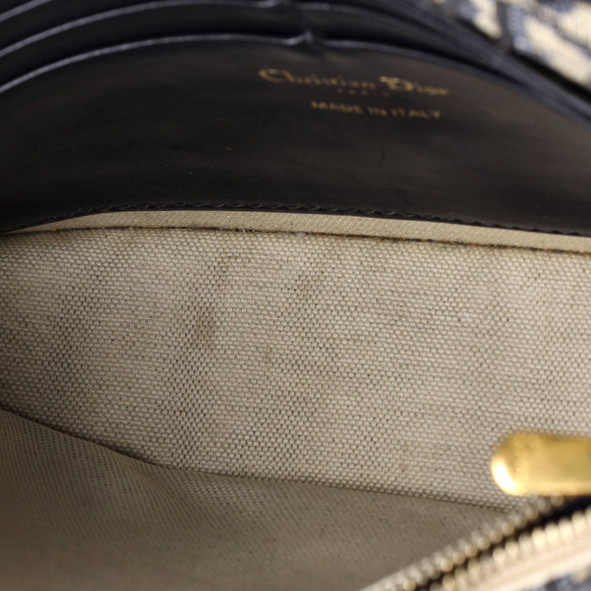 Saddle Chain Clutch Oblique Canvas