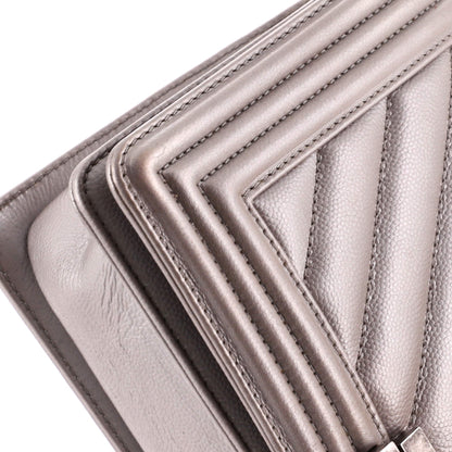 Boy Flap Bag Chevron Caviar Old Medium