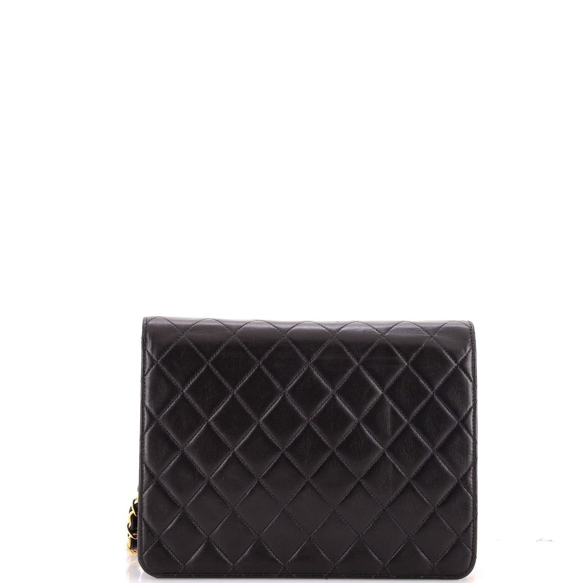 Vintage Clutch with Chain Quilted Leather Small