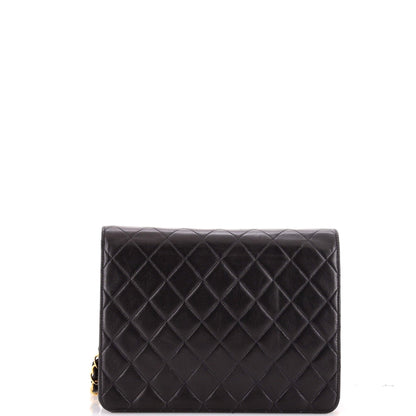 Vintage Clutch with Chain Quilted Leather Small