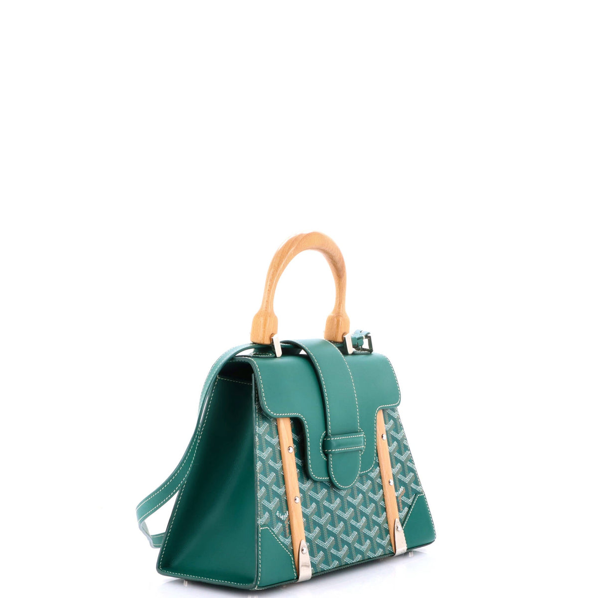 Saigon Top Handle Bag Coated Canvas with Leather PM