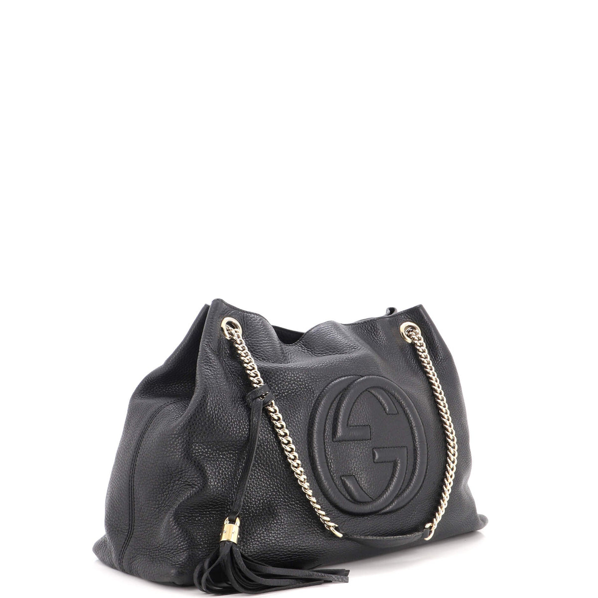 Soho Chain Strap Shoulder Bag Leather Large