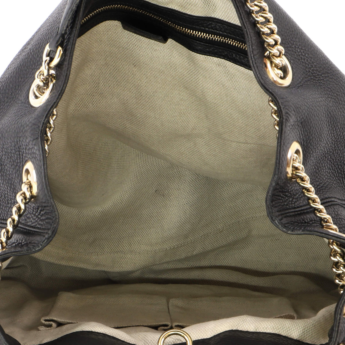 Soho Chain Strap Shoulder Bag Leather Large