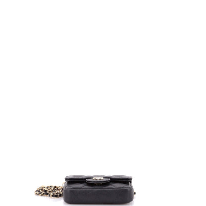 Classic Flap Chain Belt Bag Quilted Caviar Mini