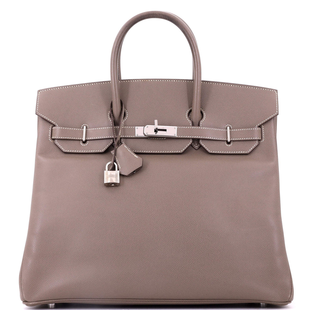 HAC Birkin Bag Etoupe Epsom with Palladium Hardware 36