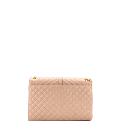 Classic Monogram Envelope Satchel Mixed Matelasse Leather Large