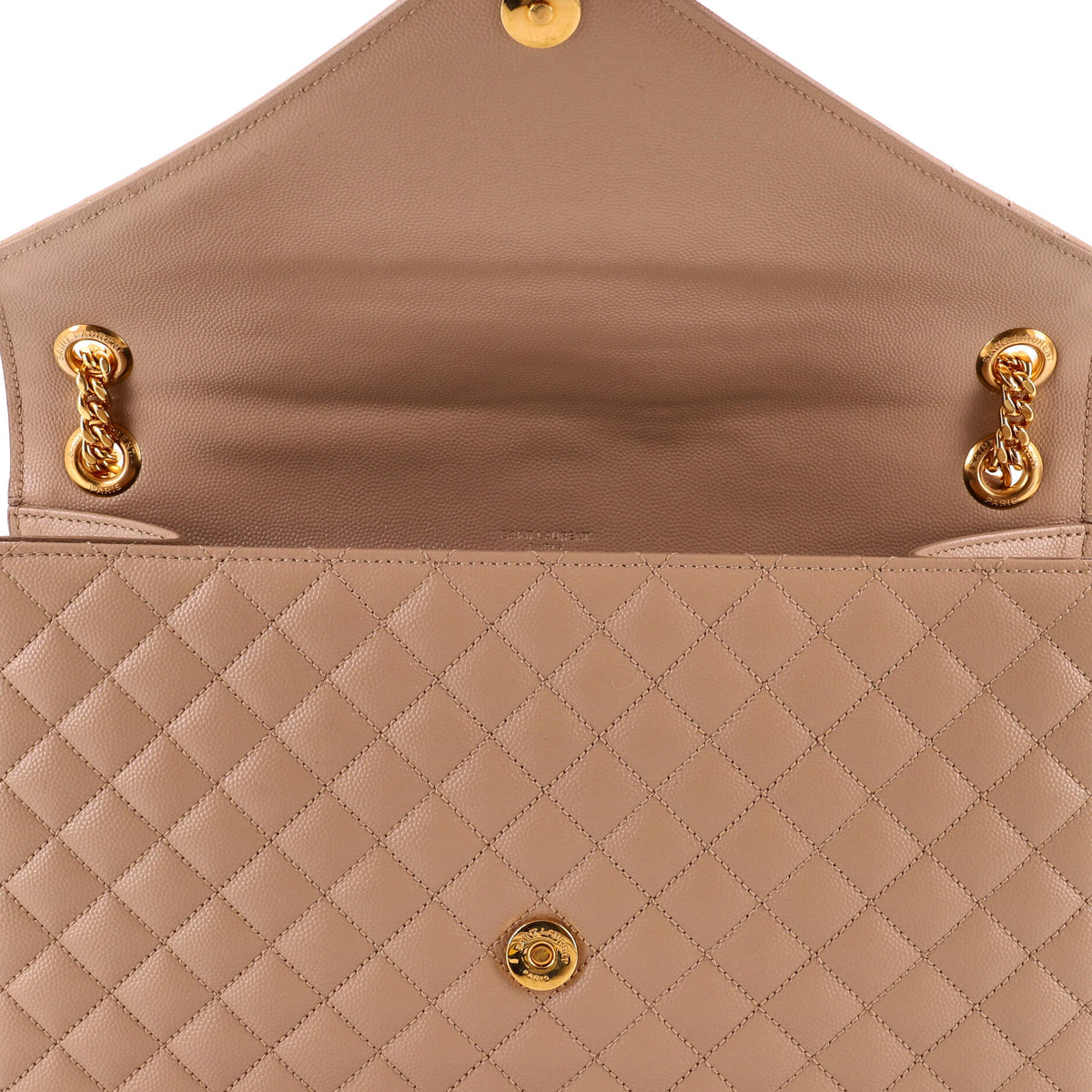 Classic Monogram Envelope Satchel Mixed Matelasse Leather Large
