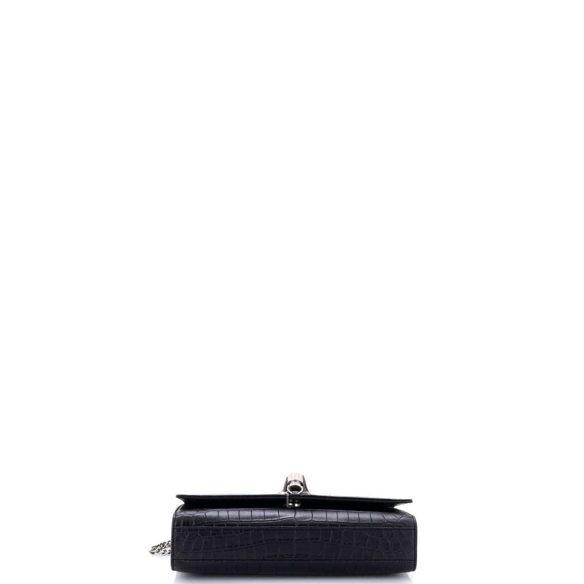 Classic Monogram Tassel Crossbody Bag Crocodile Embossed Leather Medium
