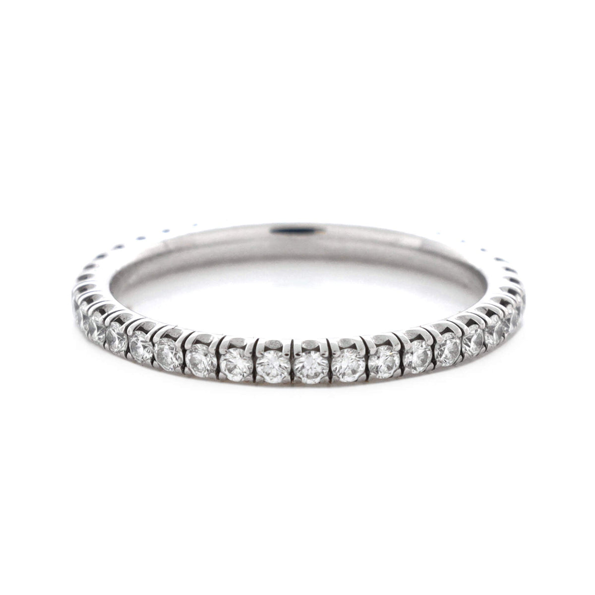 Etincelle de Cartier Eternity Wedding Band Ring 18K White Gold and Diamonds 2mm
