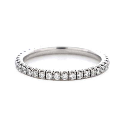 Etincelle de Cartier Eternity Wedding Band Ring 18K White Gold and Diamonds 2mm