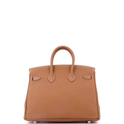 Birkin Handbag Gold Togo with Palladium Hardware 25