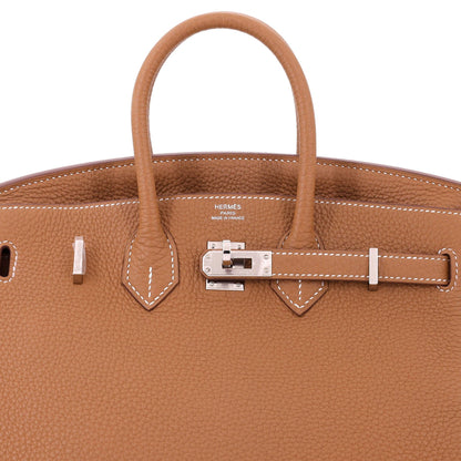 Birkin Handbag Gold Togo with Palladium Hardware 25