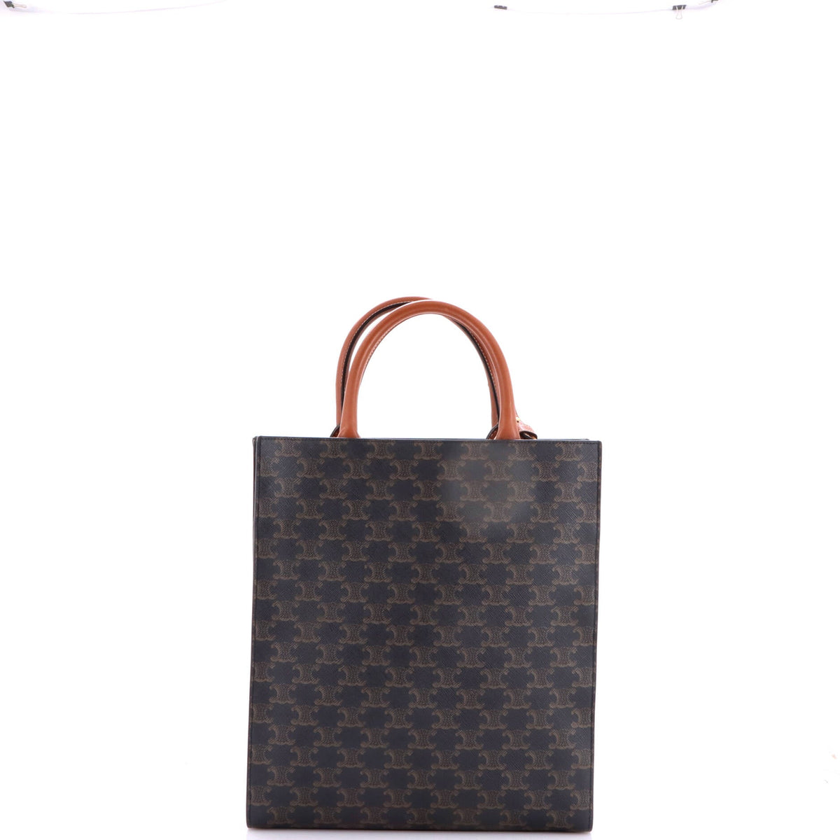 Vertical Cabas Tote Triomphe Coated Canvas Small