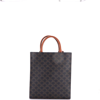 Vertical Cabas Tote Triomphe Coated Canvas Small