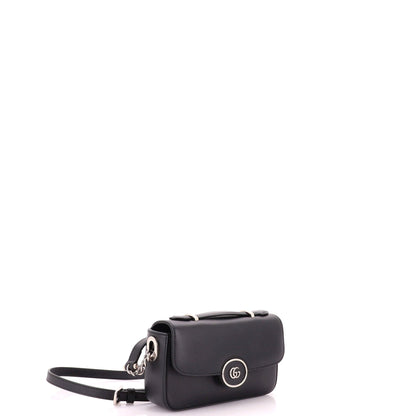 Petite GG Flap Shoulder Bag Leather Mini