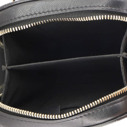 Zip Around Phone Case with Chain Quilted Lambskin with Enamel