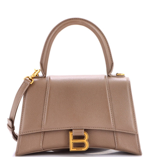 Hourglass Top Handle Bag Leather Small