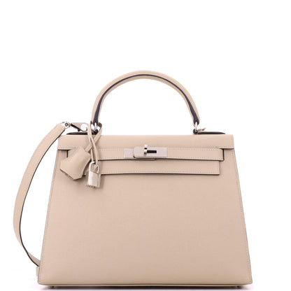Kelly Handbag Trench Epsom with Palladium Hardware 28