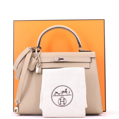 Kelly Handbag Trench Epsom with Palladium Hardware 28