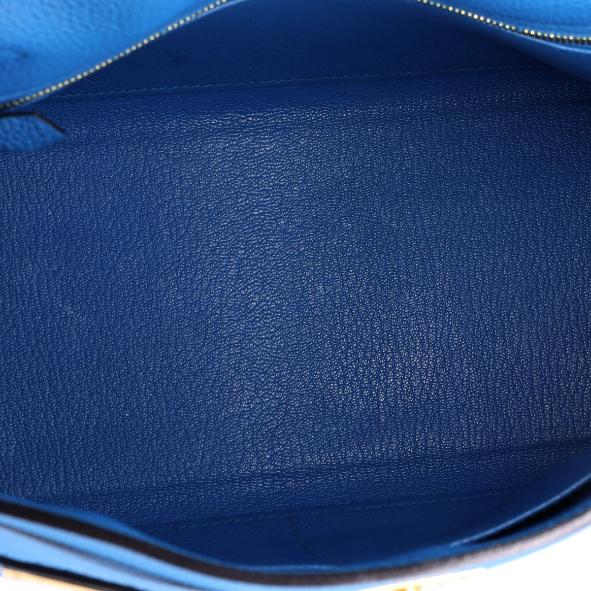 Kelly Handbag Bleu Zanzibar Togo with Gold Hardware 28