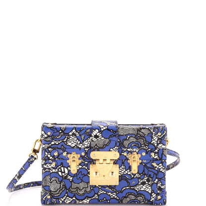 Petite Malle Handbag Lace Print Leather Small