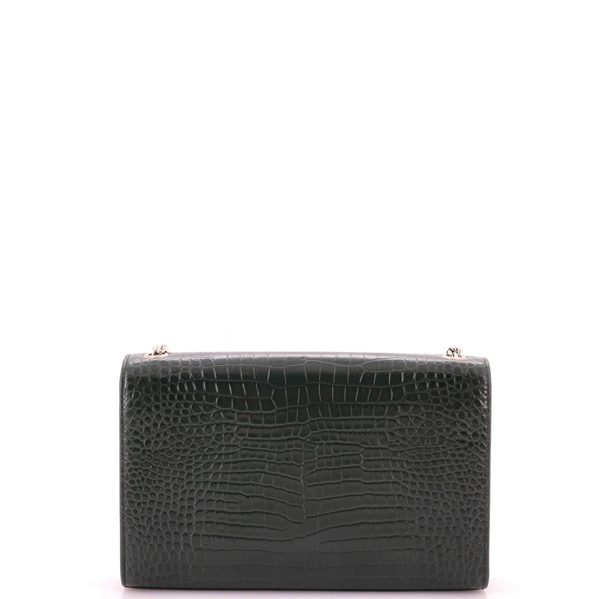 Classic Monogram Tassel Crossbody Bag Crocodile Embossed Leather Medium