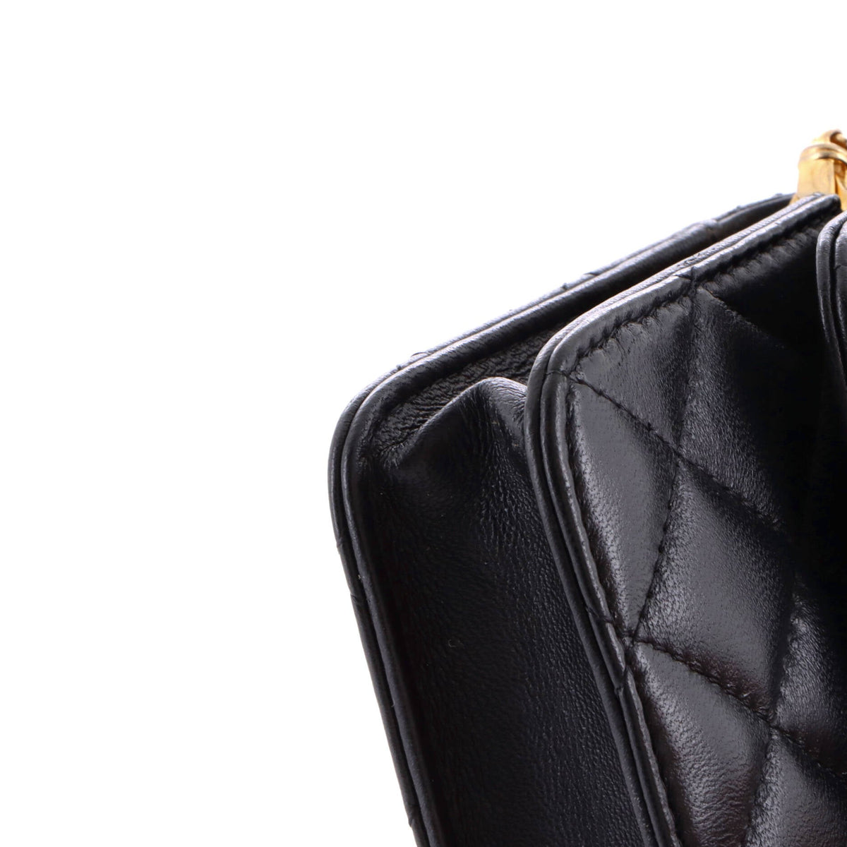 Pearl Crush Flap Clutch with Chain Quilted Lambskin Mini