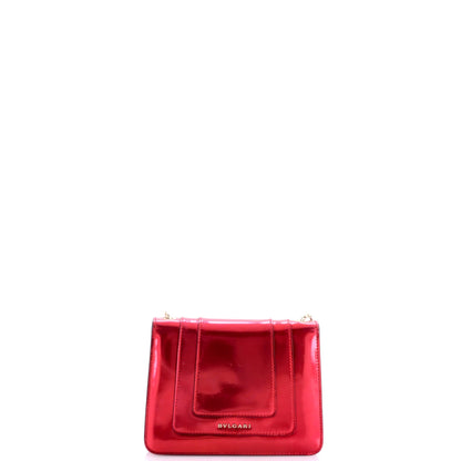 Serpenti Forever Square Shoulder Bag Metallic Leather Small