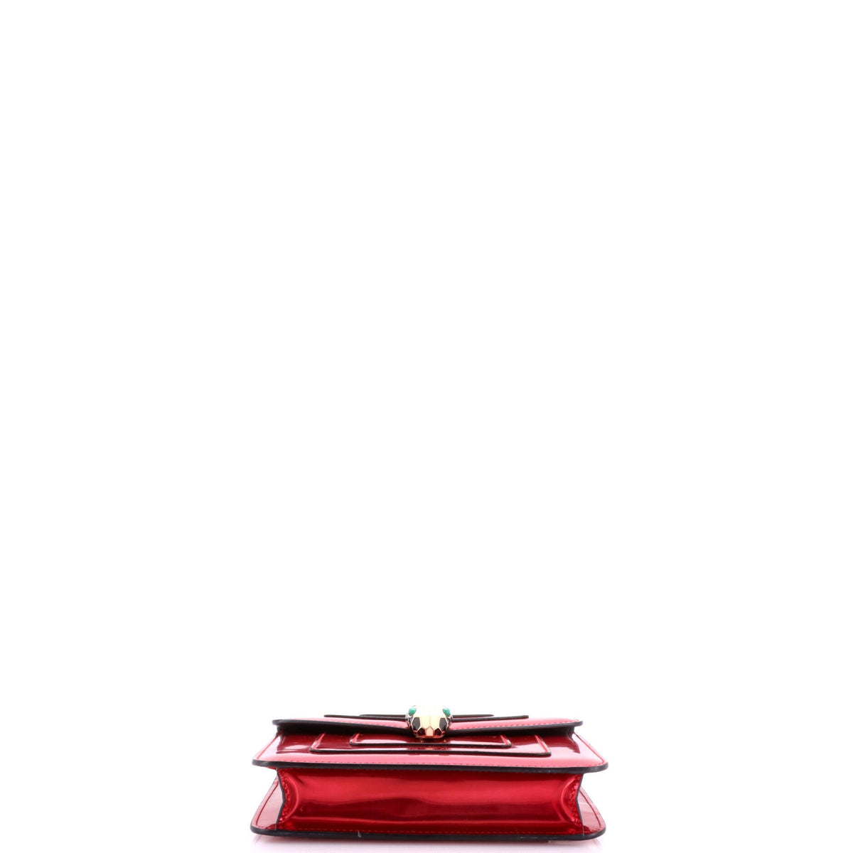 Serpenti Forever Square Shoulder Bag Metallic Leather Small