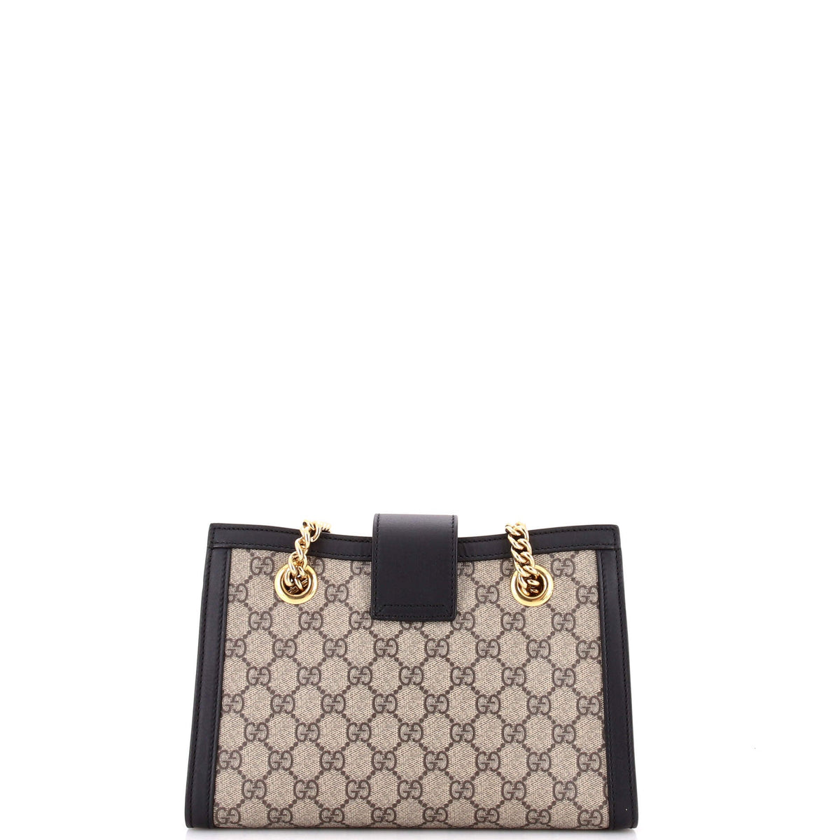 Padlock Chain Tote GG Coated Canvas with Leather Small