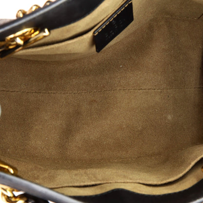 Padlock Chain Tote GG Coated Canvas with Leather Small