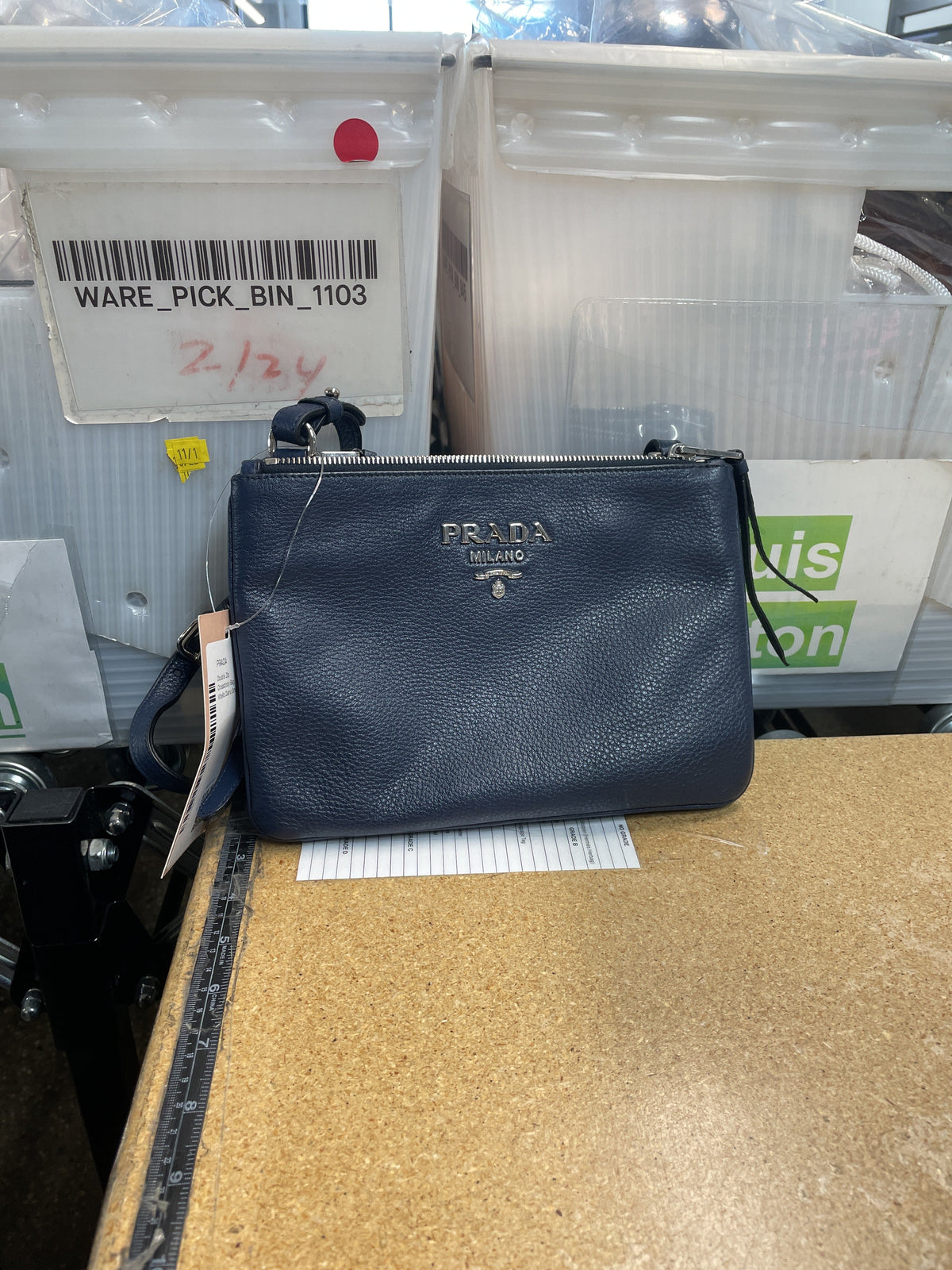 Double Zip Crossbody Bag Vitello Daino Small