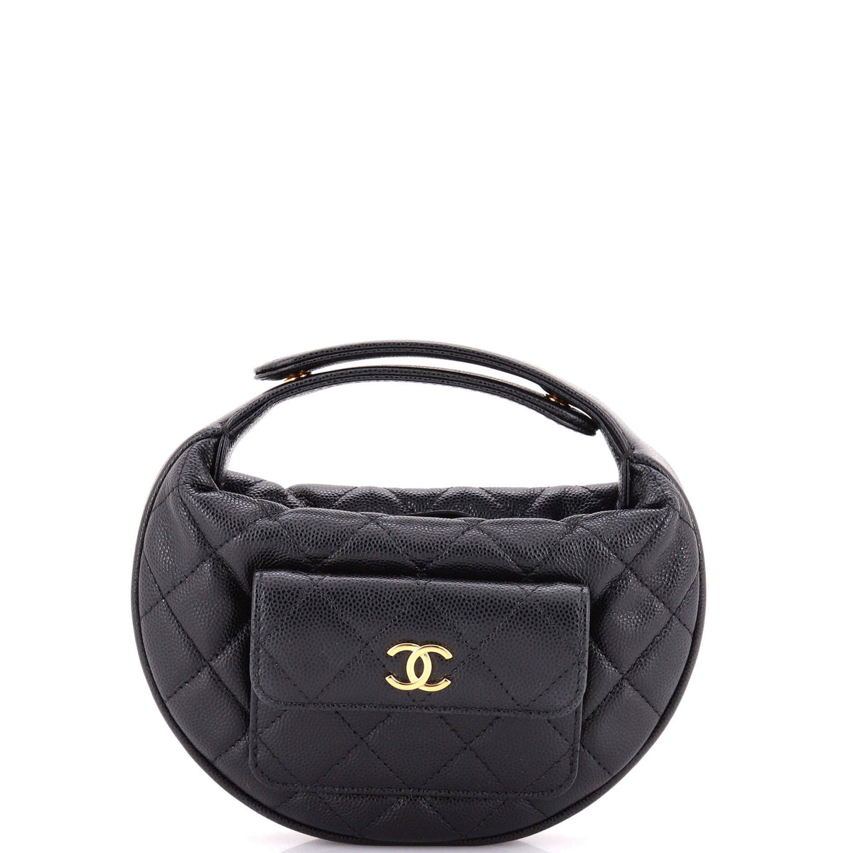 Polly Pocket Pouch Hobo Quilted Caviar Mini