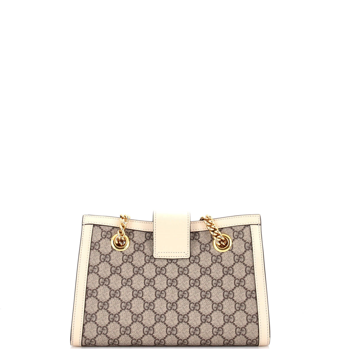 Padlock Chain Tote GG Coated Canvas with Leather Small