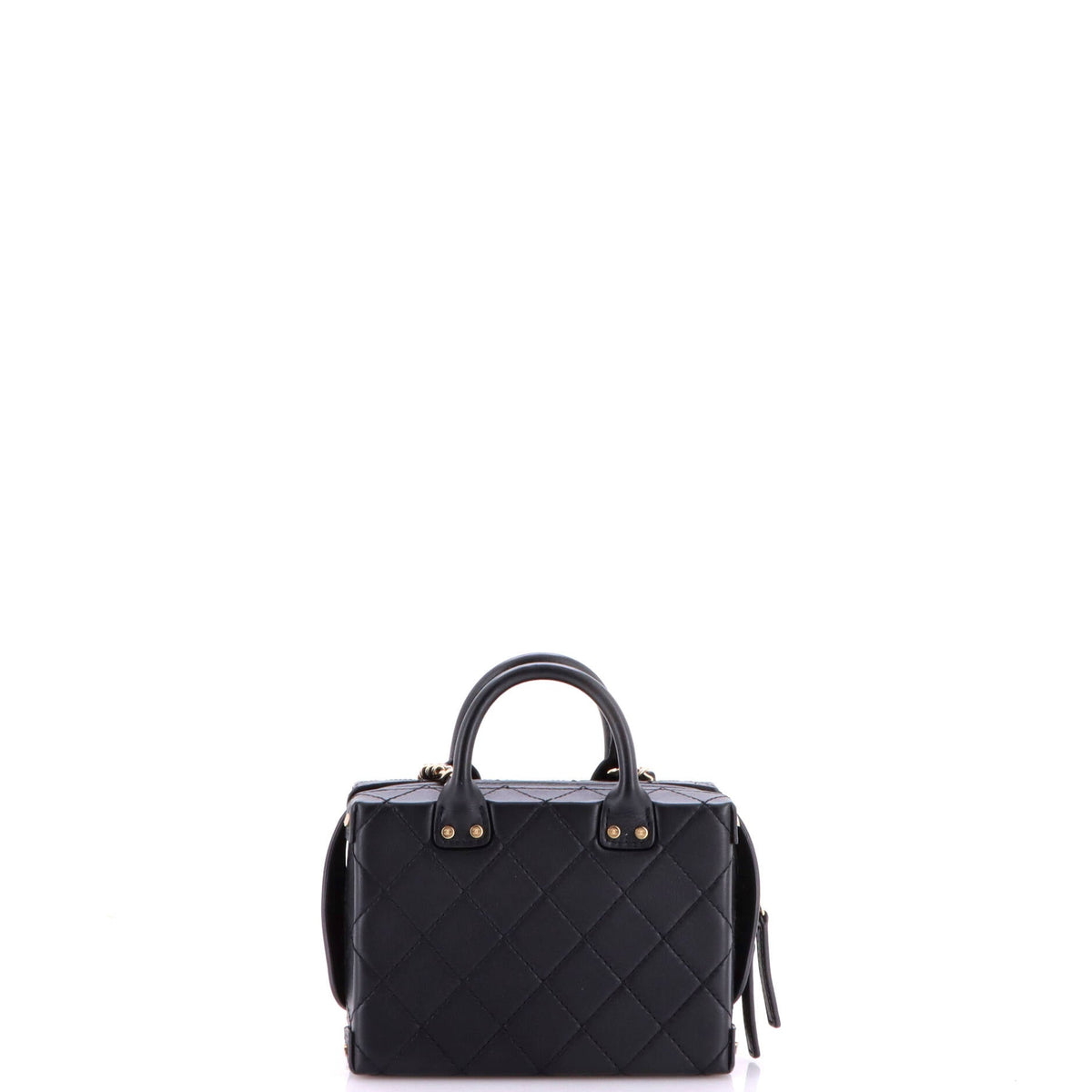 CC Square Convertible Vanity Case Quilted Calfskin Small