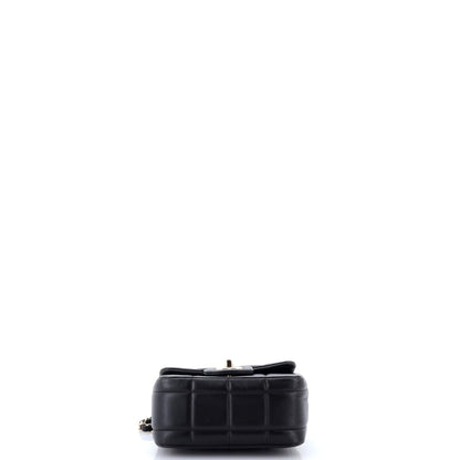 Monacoco Logo Blocks Square Flap Bag Quilted Lambskin with Resin Mini