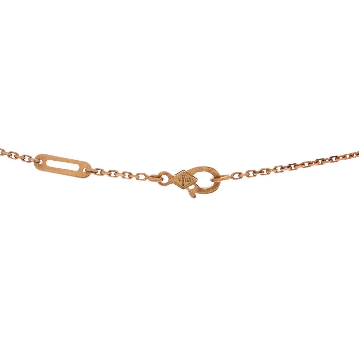Perlee Round Pendant Necklace 18K Rose Gold and Diamonds