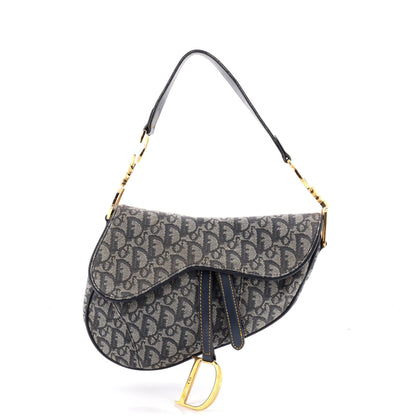 Vintage Saddle Bag Diorissimo Canvas Medium