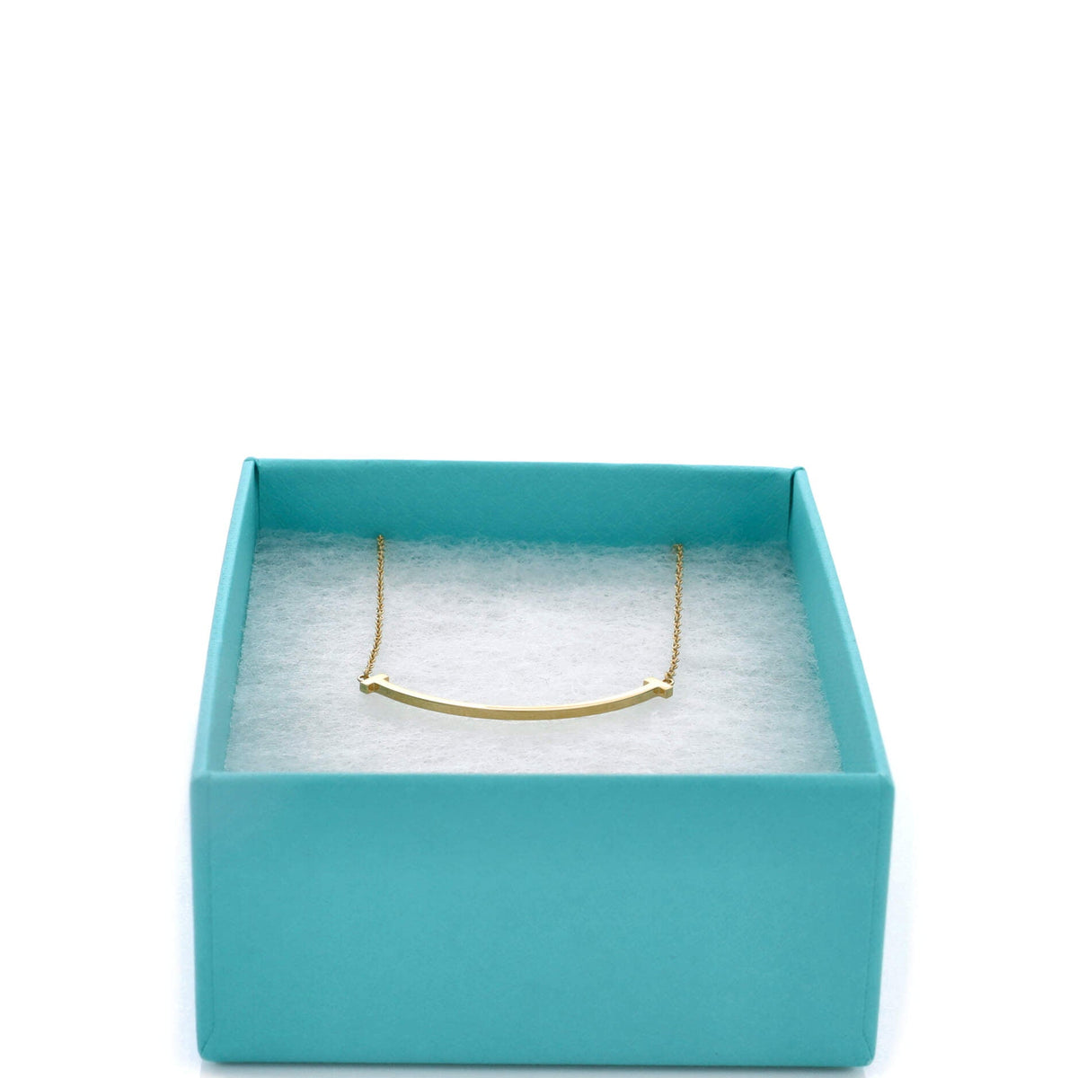 T Smile Pendant Necklace 18K Yellow Gold Small