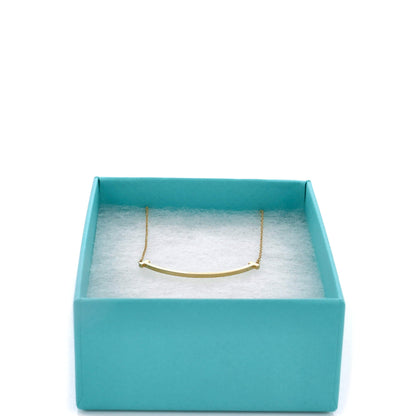 T Smile Pendant Necklace 18K Yellow Gold Small