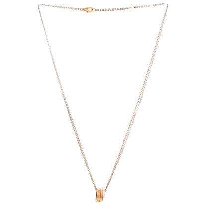Love 3 Ring Pendant Necklace 18K Rose Gold and 18K White Gold with 6 Diamonds