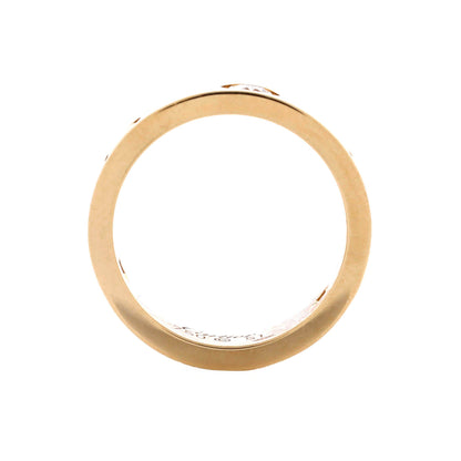 Love 3 Diamonds Band Ring 18K Yellow Gold with Diamonds