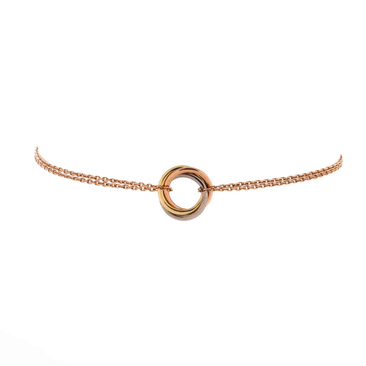 Trinity Chain Bracelet 18K Tricolor Gold