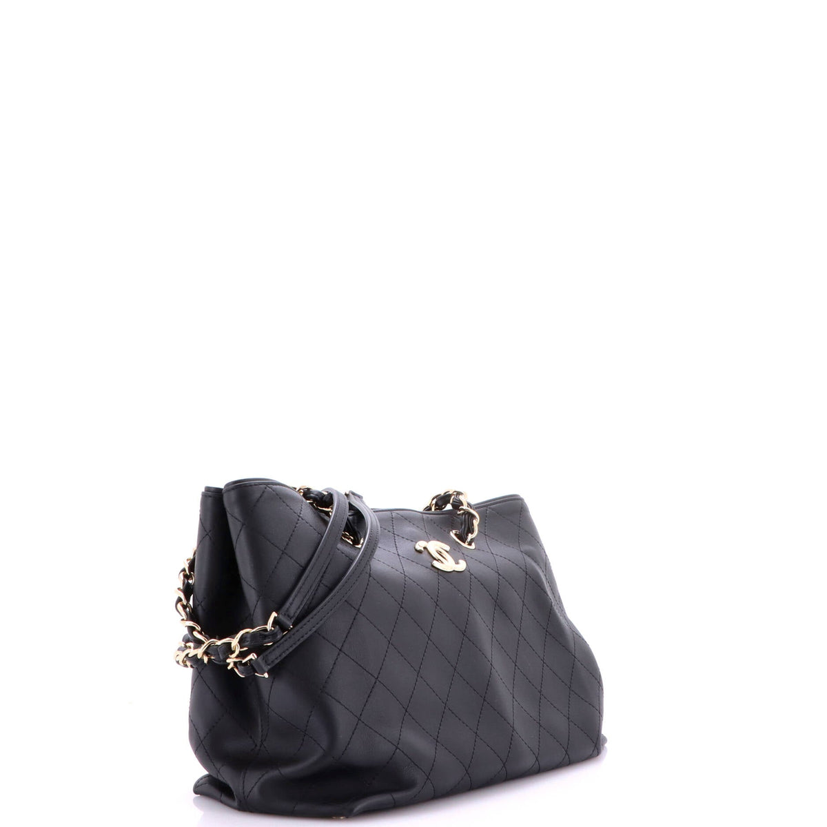 CC Chain Open Shopping Tote Stitched Calfskin Medium