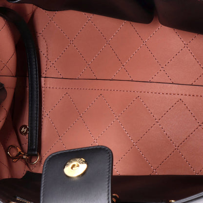 CC Chain Open Shopping Tote Stitched Calfskin Medium