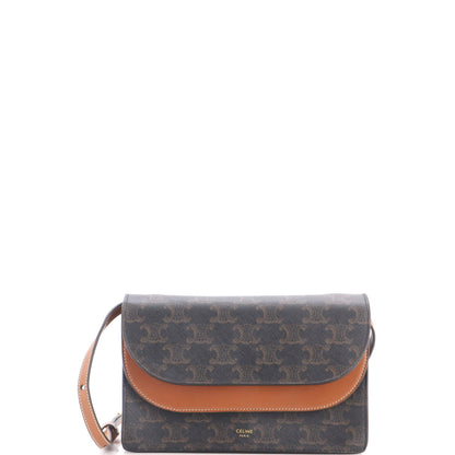 Wallet on Strap Triomphe Coated Canvas
