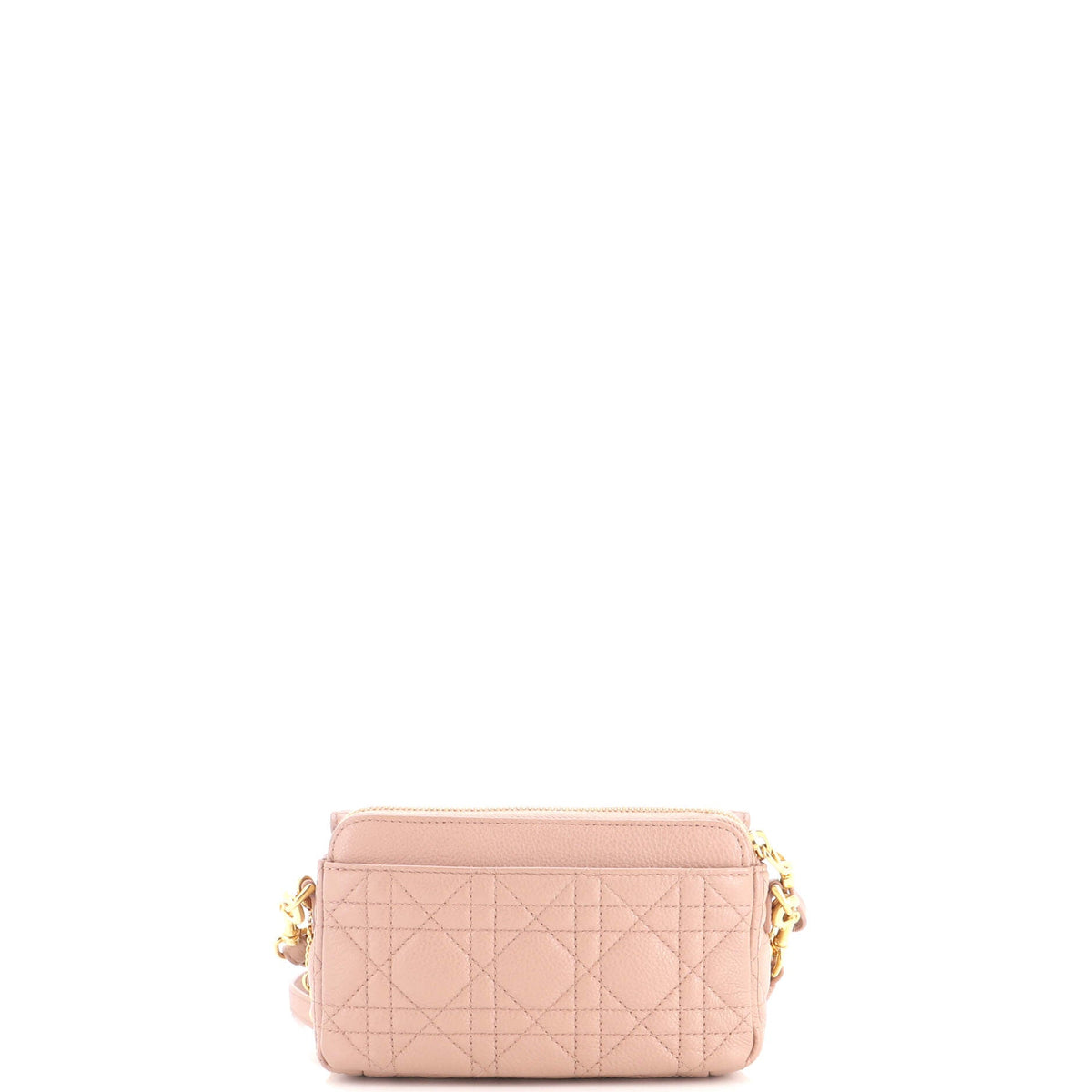 Caro Flap Double Pouch Crossbody Bag Cannage Quilt Calfskin
